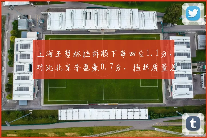 上海王哲林挡拆顺下每回合1.1分，对比北京李慕豪0.7分，挡拆质量差距